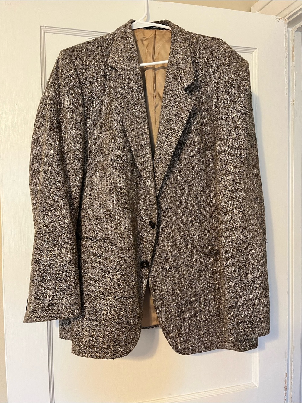 Men’s Wool and Silk Tweed Jacket - Brown